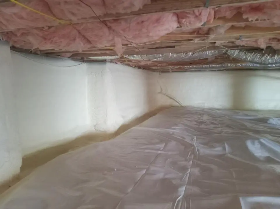 Crawl space encapsulation with closed-cell spray foam for Roof Leak Repair in Cedar Hills
